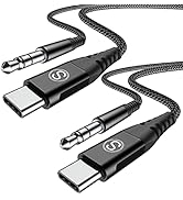 USB C to 3.5mm Audio Aux Cable 4ft 2-Pack, sweguard USB Type C to 3.5mm Headphone Car Stereo Cord...