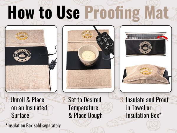 bread proofer box, warming mat, temperature controlled dough warmer
