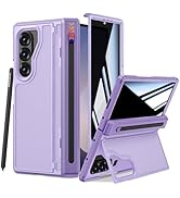Ruky for Galaxy Z Fold 6 Case with S Pen Holder, with Hidden Foldable Kickstand and Built-in Priv...