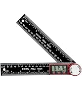 NORTOOLS Digital Angle Finder, 7 inch /200mm T-Bevel Protractor Ruler,Horizontal Vertical Bubble ...