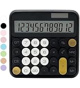 Black Calculator, UPIHO Standard Calculator 12 Digit with Large LCD Display and Big Buttons,Black...