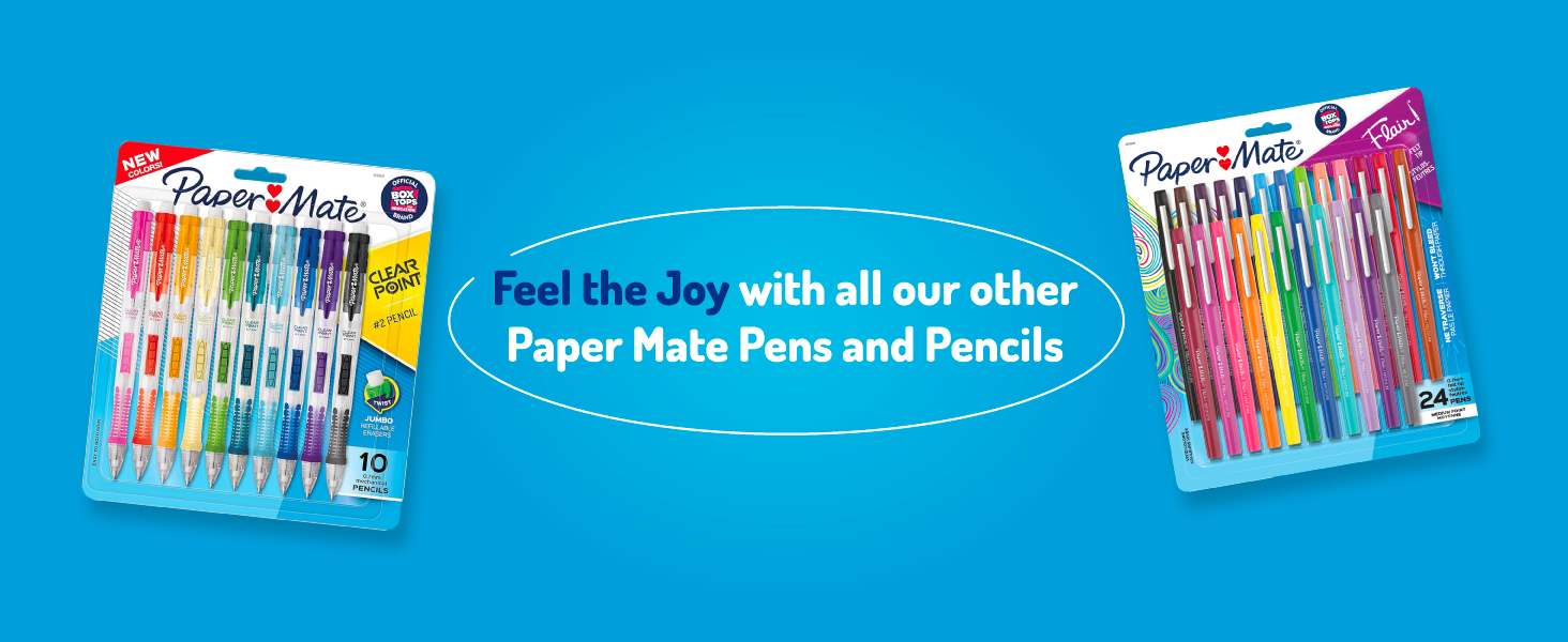 feel the joy paper mate flair clearpoint writing colorful trendy student teacher gift pens pencils