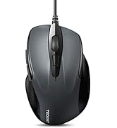 TECKNET New 6-Button USB Wired Mouse Side Buttons, Optical Computer Mouse 1000/2000DPI, Ergonomic...