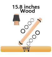 Adjustable Wood Rolling Pin with Thickness Rings for Baking -Non Stick Wooden Dough Roller Pin wi...