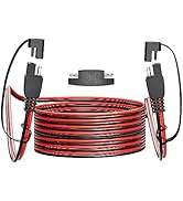 POWOXI 30FT SAE Extension Cable 16 AWG Quick Disconnect Wire Harness SAE to SAE Connector for Sol...