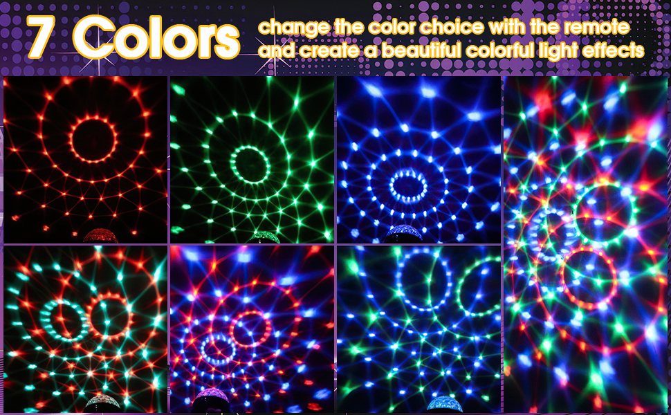 disco ball light 7 colors