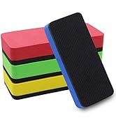 OWLKELA Magnetic Dry Erase Erasers, Assorted, White Board Erasers, 4 Pack, Dry Erase Board Eraser...