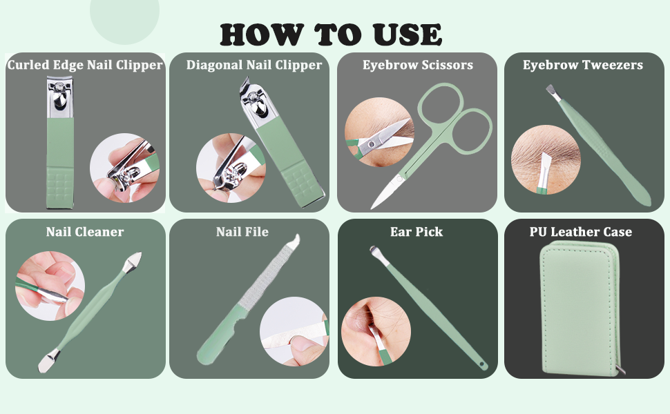 How to use multi functional Manicure Set 7pcs