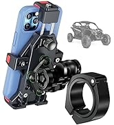 BRCOVAN Aluminum Alloy UTV Phone Holder with Vibration Dampener & High-Speed Secure Lock, Anti-Th...