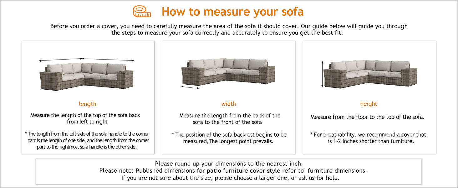 Measurement Dimensions V shaped sofa