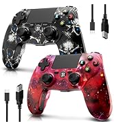 Controller for PS4, Wireless Controller 2 Pack for Sony PlayStation 4/Slim/Pro, Remote Control wi...