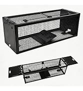 17-inch Large Double-Entry Humane Rat Trap with a Sturdy Metal cage, Suitable for Squirrels and m...