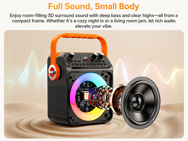 karokee machine with bluetooth and wireless microphone for adults