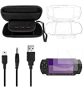 JDGPOKOO 5 in 1 Accessories Kit for PSP 2000/3000, Carrying Case for PSP 2000 3000, Protective Ca...