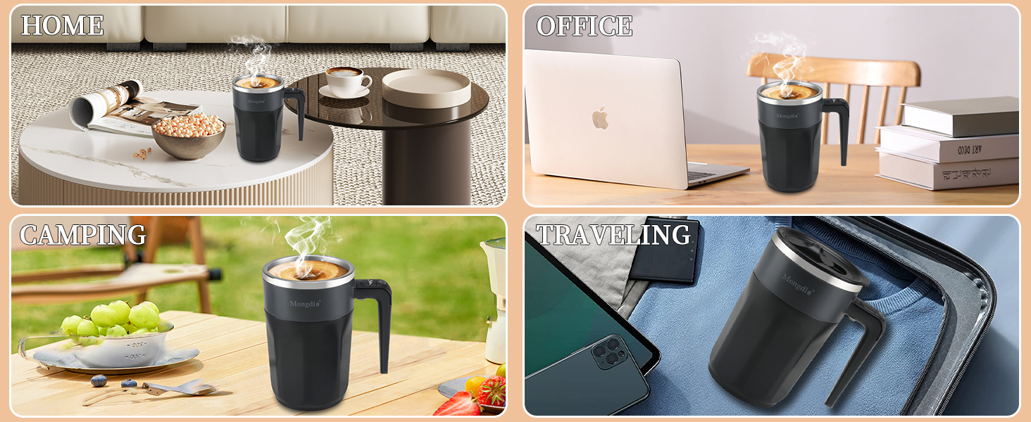 Self Stirring Coffee Mug with Temperature Display