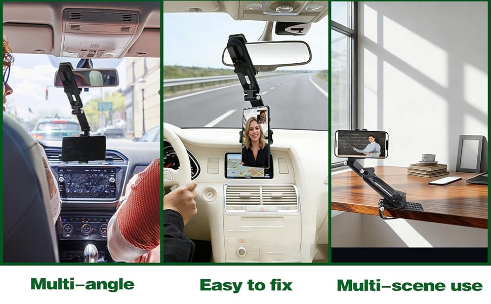 Sun visor phone holder