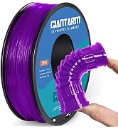 GIANTARM 95A TPU 3D Printer Filament 1.75mm, 1kg, Clear Purple, +/- 0.03mm | 95A Flexible Filamen...