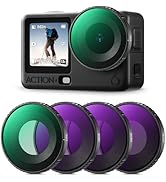K&amp;F CONCEPT ND Filter Kit Compatible with DJI Osmo Action 6, 4 Pack CPL ND8 ND16 ND32 Screw On Po...