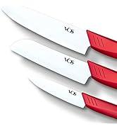 Vos Ceramic Knives with Covers - 3-Piece Knife Set - 6