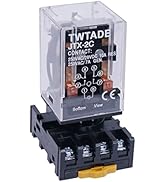 TWTADE/JTX-2C, MK2P-I DPDT Power Relay with Plug-in Terminal Socket Base, AC 110V Coil, 8 Pin 2NO...