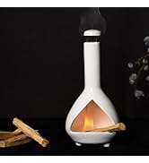 MOUGIGI Handmade Mini Chiminea Palo Santo Holder - Ceramic Incense Burner for Cone &amp; Stick, Ideal...