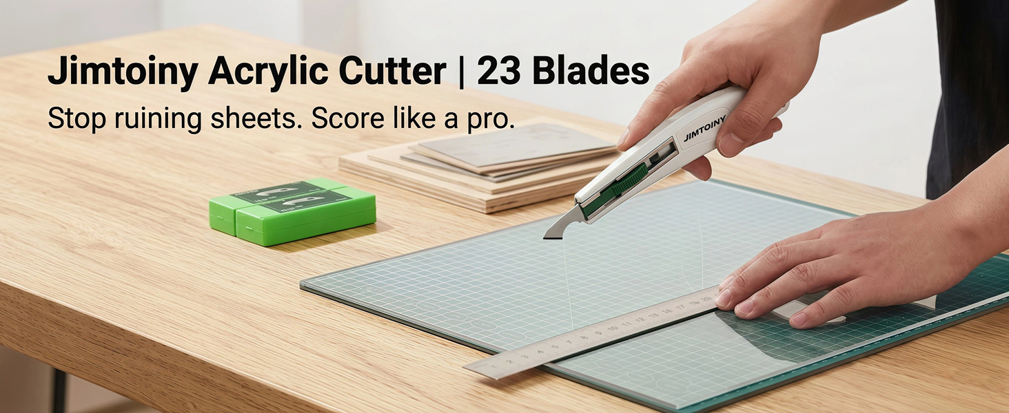 Jimtoiny Acrylic Cutter with 23 Blades