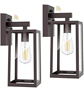 SHINE HAI Dusk to Dawn Outdoor Wall Lantern, Exterior Wall Sconce with E26 Base Socket, Anti-Rust...