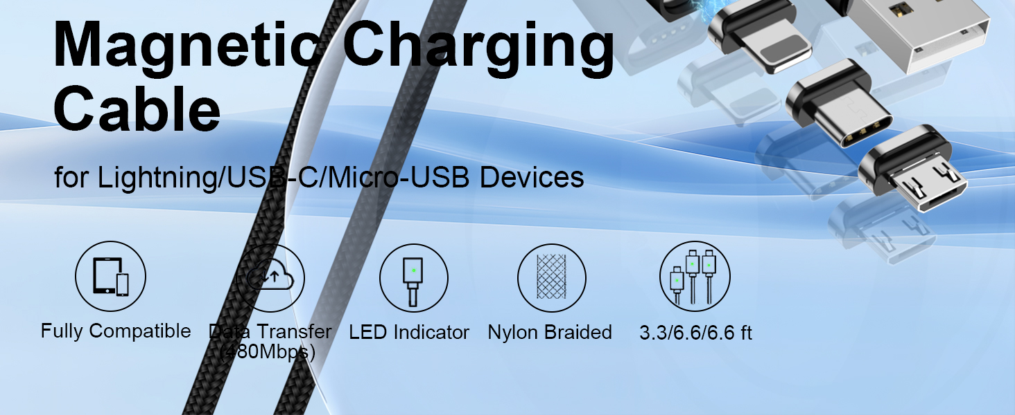 3A Magnetic Charging Cable 
