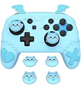 PlayVital Gothic Imp Series Cute Silicone Case for Nintendo Switch Pro Controller with 4 Thumb Gr...
