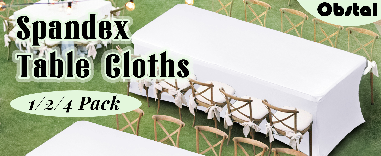 wedding banquet birthday party white outdoor spandex fitted folding 6ft rectangular table covers