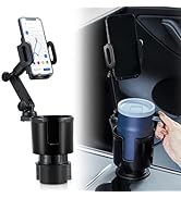 Car Cup Holder Expander Adjustable Base with Phone Mount THIS HILL 360° Rotation Cup Holder Cell ...