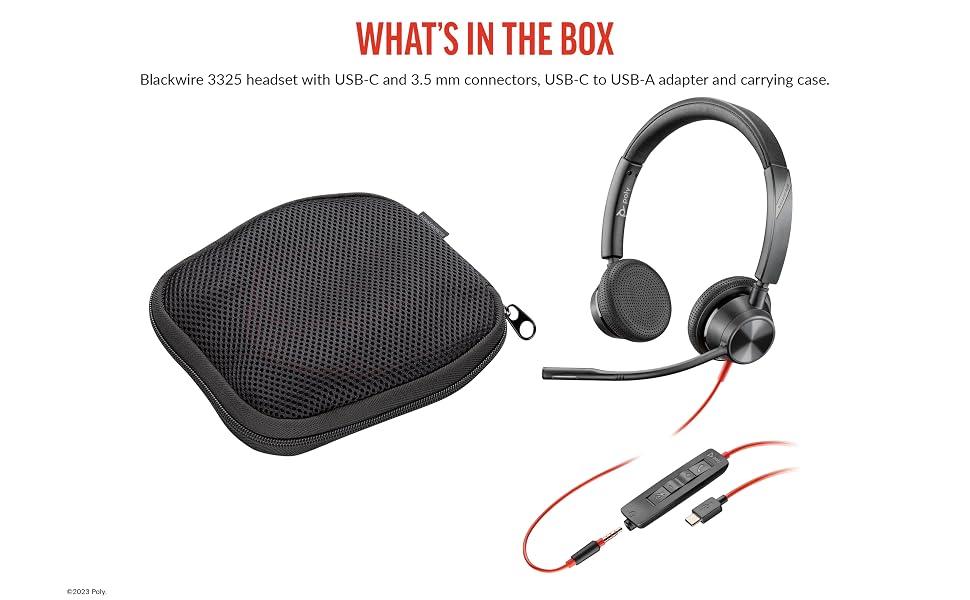 Poly Blackwire 3325 Wired Headset