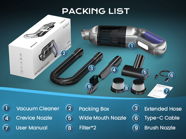 Handheld Cordless Car Vacuum