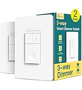 TREATLIFE 3 Way Smart Dimmer Switch 2 Pack, 2 Master Dimmer Switch Compatible with Alexa, Google ...