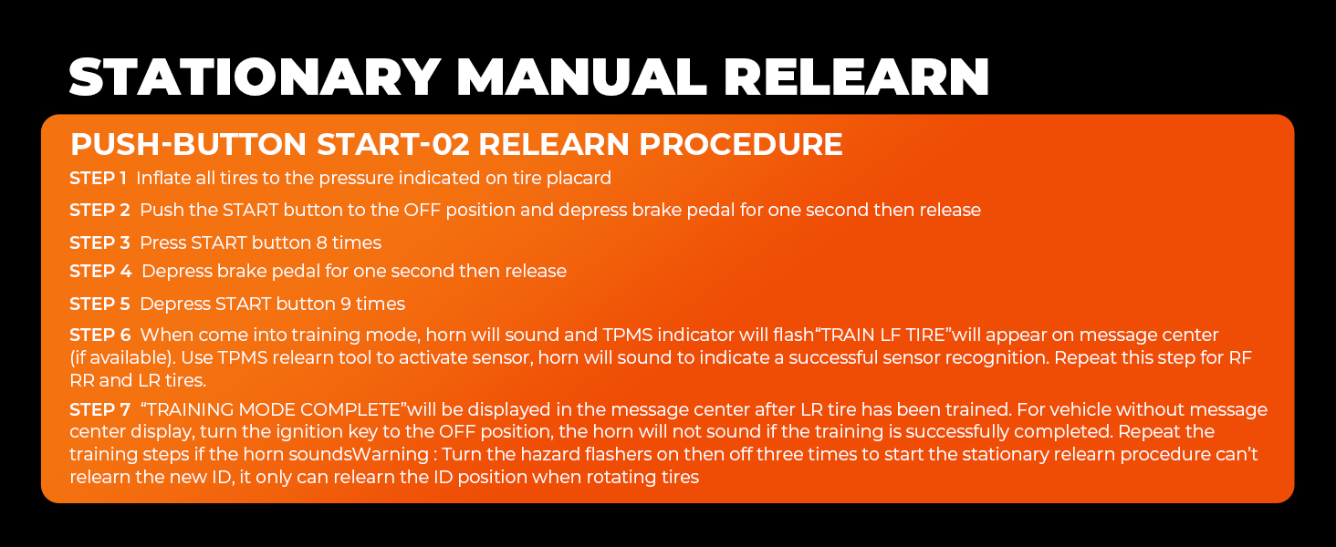 STATIONARY MANUAL RELEARN