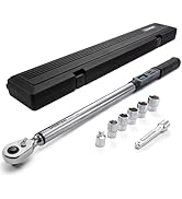 GROWNEER Upgraded Digital Torque Wrench, 12.5-250.7 Ft-lbs/17-340 Nm, 1/2'' Drive Automotive Rach...