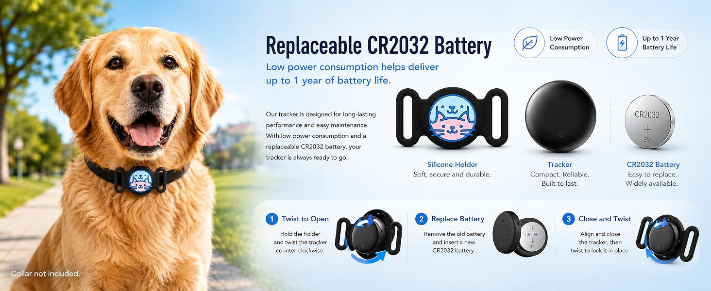 GPS Collar for Dogs,Pet Tracker