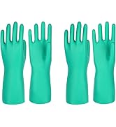 North Tower Chemical Resistant Nitrile Gloves, Resist Household Acid, Alkali, Solvent and Oil, La...