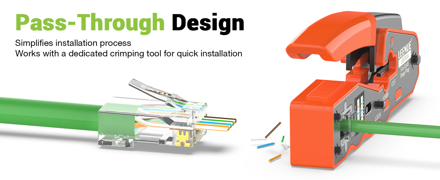 Compatible with Cat6/Cat5e/Cat5 Ethernet cables.