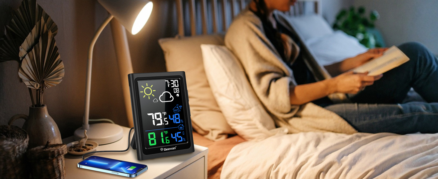 indoor outdoor thermometer with backlight