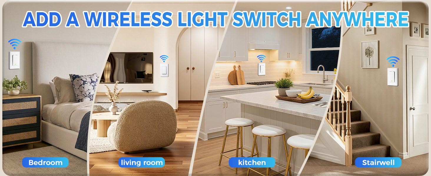 Add wireless light switch anywhere