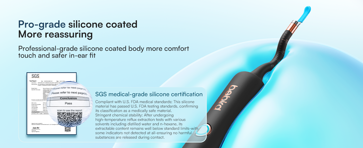 Professional-grade silicone coated body more comforttouch and safer in-ear fit