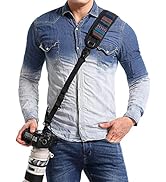 waka Camera Neck Strap with Quick Release and Safety Tether, Adjustable Camera Shoulder Sling Str...