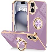 Tnarru Designed for iPhone 17 Case with Ring Stand, 360° Rotatable Holder Support Magnetic Car Mo...