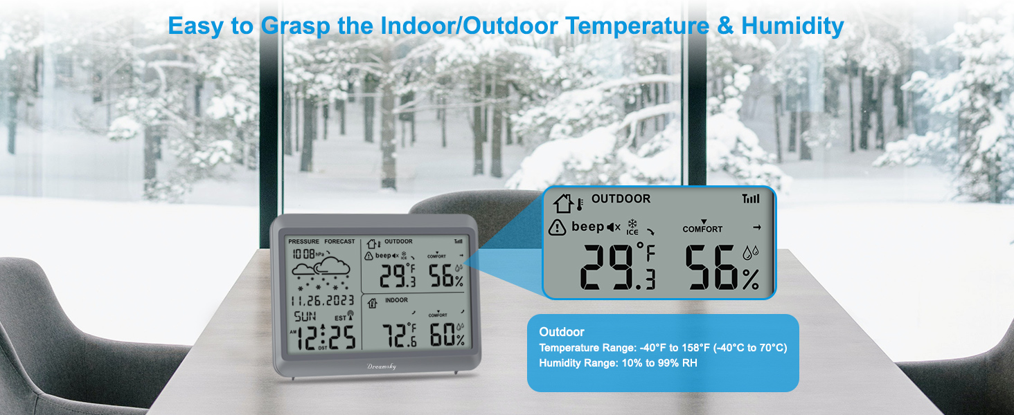 weather station indoor outdoor thermometer