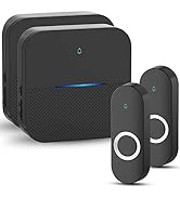 AIDA Lighted Wireless Doorbell, Home Waterproof Doorbell 1,000ft Range, 5 Volume Levels with 58 D...