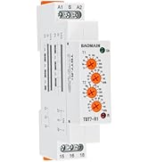 Baomain Asymmetric Cycler Time Relay, 16A/250V SPDT, Repeat Cycle Time Relay for Room Ventilation...