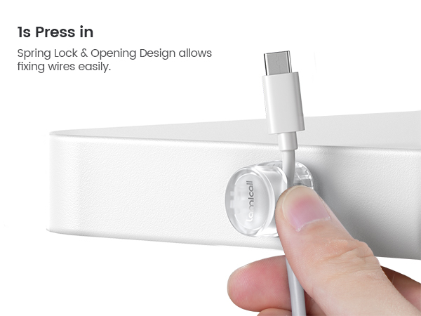 cable holder clips cord organizer managemetnt for desk night stand desktop office table side