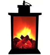 Lancoon Cozy Fireplace Lamp with LED Flame Light Realistic Flame Effect Safety Indoor Outdoor Han...