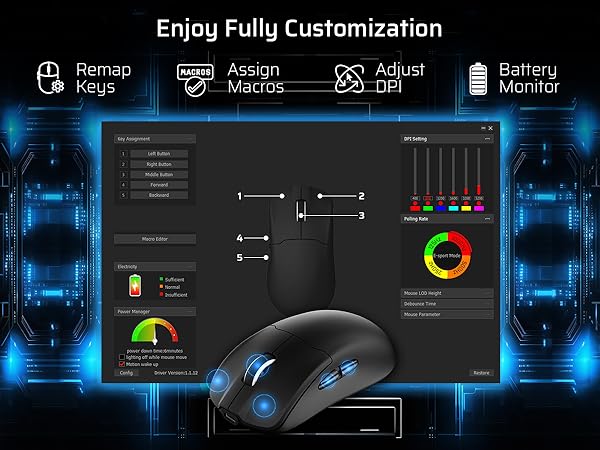 Wireless gaming mouse shark x3 attack sora v2